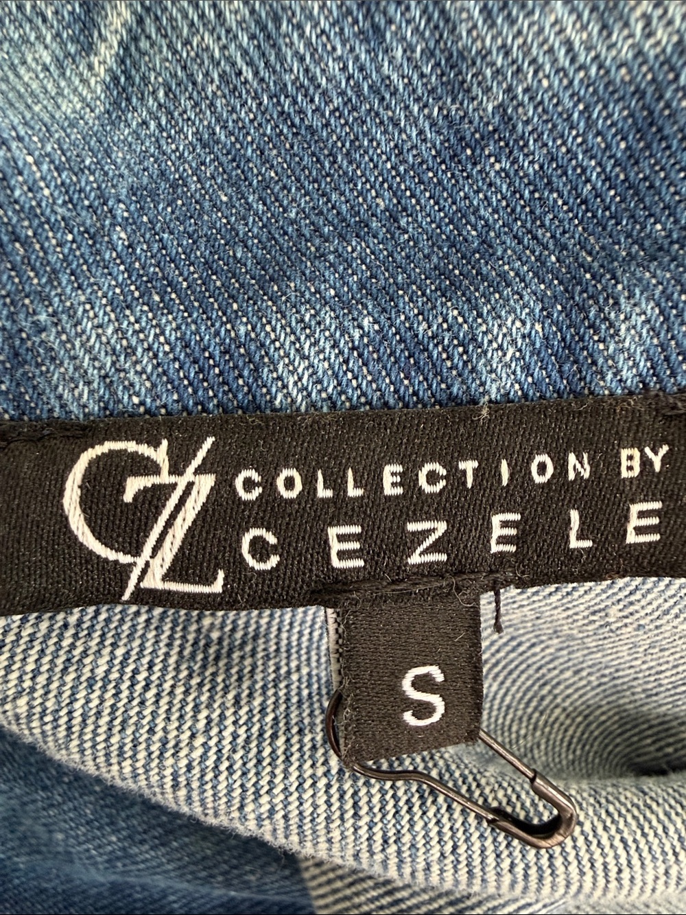 Collection By Cezele Military-Style Denim Jacket with Gold Buttons - Picture 8 of 8